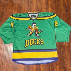 Mighty Ducks Hockey Jersey #12 Sz M By Unify Gamewear Preowned Good Condition!!